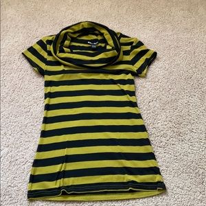 Green and Black Striped Shirt